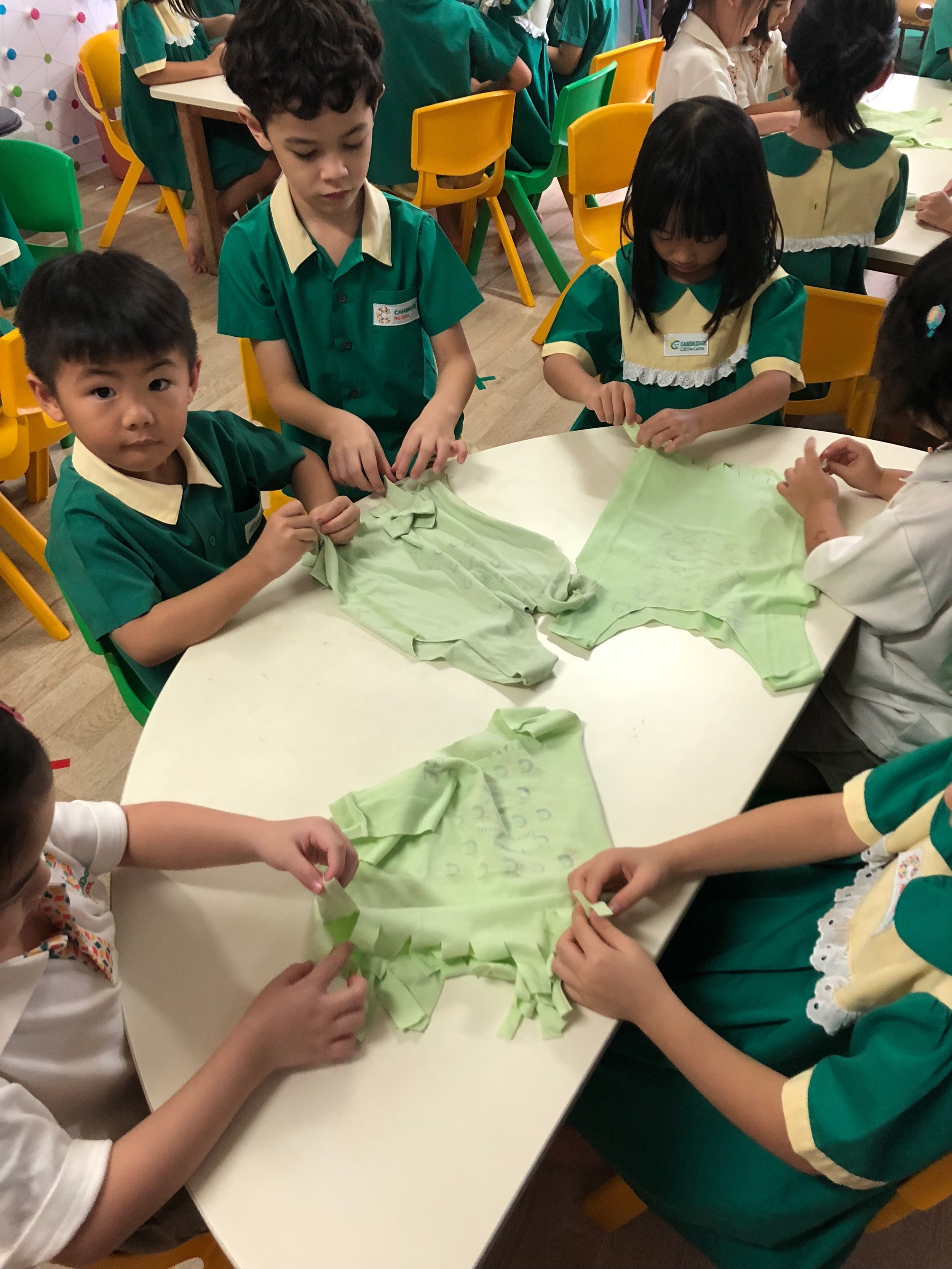 Uniform Up-Cycling Project @ Cambridge Preschool